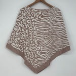 Barefoot Dreams  CozyChic Ultra‎ Lite Breeze Poncho Womens OS Rose Animal Photo 0