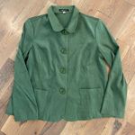 Counterparts Womens Green Blazer Size 18 Faux Suede Stretch Photo 0