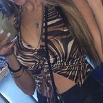 SheIn Brown and Black Tie Dye marble Halter Crop Top Size XS Photo 2