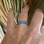 Stainless Steel Top Grade Tanzanite Crystal Ring Size 7,8,9,10 Photo 4