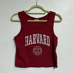 Grayson Threads Red Harvard University Cropped Tank Top Sz M Photo 1