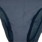 J.Crew  Black Ribbed High-Rise Cheeky Bikini Bottom NWT Size Small Photo 7