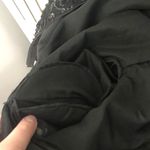 vintage black silk sequins short sleeve cocktail party sheath dress Size 4 Photo 5