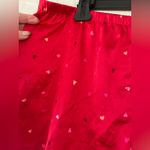 Stars Above  red silky satiny sleep shorts / loungewear Valentines Day Hearts; XL Photo 1