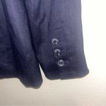Antonio Melani Navy Linen One Button Fitted Shape Blazer Size 6 Photo 7