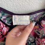 Vintage 90s Purple Pink Multicolor Floral Satin V Neck Lace Sexy Mini Slip Dress Multiple Size M Photo 9