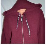 PINK - Victoria's Secret VS Pink Full ZIP Sherpa Hoodie Maroon S   Photo 7