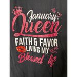 Brand New Unbranded Women's XL Black January Queen Faith and Favor T Photo 1