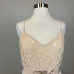 Adrianna Papell Beaded Lace and Chiffon A-Line Evening Gown Cream Size 6 Dress Photo 6
