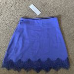 Urban Outfitters blue / purple mini skirt size small with lace on bottom NWT Photo 11
