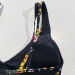 Aerie New Offline Floral Print Mesh Back Plunge Sports Bra Black Size Small Photo 9