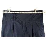 United Colors Of Benetton Stile Benetton Pants Women US 10 Blue Cotton High Waist Pleated Trousers Classic Photo 4