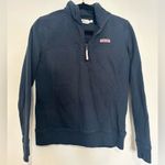 Vineyard Vines  Womens Shirt Long Sleeve 1/4 Zip Pullover Navy Blue Small Photo 0