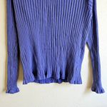 Knox Rose Ribbed Knit Top Size XL Scoop Neck Long Sleeve Washed Purple Photo 5