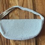 White beaded shoulder bag with flower pink and blue pattern detailing Photo 2