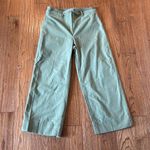 Talbots  green high rise wide leg crop chino pants 4 Photo 2