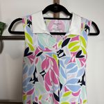 Tommy Bahama  Golf‎ Sleeveless Tank Floral Zip Size Small Photo 3
