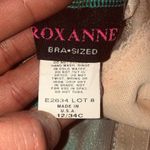 🔥ROXANN Blue and Gold One Piece Swimsuit with Asymmetrical Ruching Size 12 Photo 1