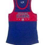 Genuine Merchandise MLB Chicago Cubs Women's Racerback Performance Tank Top in Blue & Red, Large Photo 0
