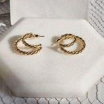 Rachel Zoe NWT Rendor Gold Victoria Double Hoop Earrings by Photo 3