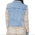 Ramy Brook New Thelma Jean Jacket Mixed Media Tweed Denim Crop Raw Hem Natural Photo 1