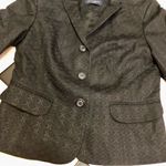 Piazza Sempione Jacquard Black Blazer Italian Oval Diamond Pattern sz 44 Medium Photo 1