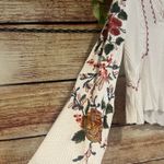 Sundance Waffle Knit Embroidered Long Sleeve Shirt Large Floral Top Blouse Flowy Photo 1