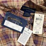 Charter Club NWT Vintage  Short Sleeve Top Plaid 100% Silk Button Back Size 18 Photo 4