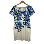 Talbots ‎ Floral Sheath Dress Size 12P Modest Bloomcore Preppy Office Classic Photo 1