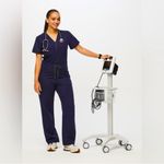 FIGS  Catarina Straight Leg Scrub Jumpsuit Womens XS Teal Blue Photo 1