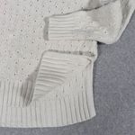 Gap Women's White Cotton Eyelet Knit Pullover Sweater Size S Casual Fall Photo 1