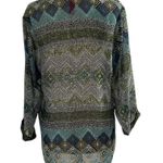 Eight Sixty  Women Size Small 3/4 Sleeve Sheer Shirt Top Blouse Summer 16-266 Photo 2