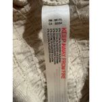 Free People  Textured Gauze Babydoll Tunic Top Beige XS Smocked Button Back Photo 4