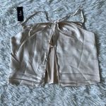 Lulus Women’s Hold Onto Love Beige Satin Cowl Neck Cami Tank Top size Small Photo 9