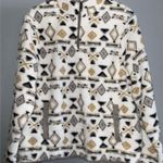 Canada Weather Gear Women's 1/4 Zip Aztec Printed Sherpa Pullover Pockets XXL Black Photo 3