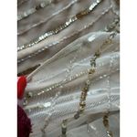 Mac Duggal NWT  Beaded Gown Womens 12 Gold Sequin Mesh Kimono Maxi Dress Formal Photo 8