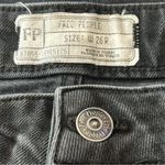Free People Denim Women’s Size 26 Black Wash Rita Raw Edge Cropped Flare Jeans Photo 5