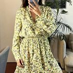 Zadig & Voltaire  Rinka bloemen jurk viscose mini yelllow dress size XS C1 Photo 0