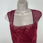 Victoria's Secret New Vintage Victoria Secret Gold label Burgundy Red Slip Night Gown Dress sz M Photo 7