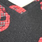 No Boundaries  Juniors Plus 3X Red Plaid Skull V-Neck Top Gothic Punk Photo 6