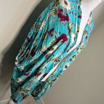 Victoria's Secret  Floral Robe - Turquoise and White size M  100% viscose Photo 1