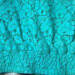Aéropostale Blouse Womens Medium Teal Lace Floral 3/4 Sleeve Bohemian Chic‎ Lace Blue Photo 4