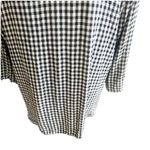 Jamie Brooke Vintage Women’s Gingham Button Down Blouse Size 18w/20w Black White Photo 4
