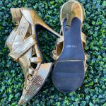 Wild Rose  Gold Strappy High Heel Sandals, size 10 Photo 2