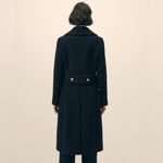 Brooks Brothers  Women’s Wool Double Breasted Vintage Union Navy Long Coat Photo 1