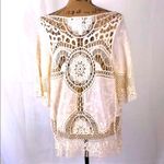 Forgotten Grace  blouse boho crochet cream L Photo 6