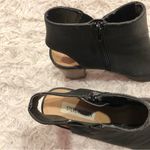 Steve Madden  notedd Faux Leather Peep Toe Block‎ heel Bootie black size 9 Photo 2