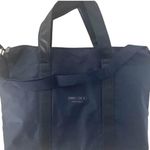 Jimmy Choo Navy Blue Canvas and Leather Trim Weekend Travel Bag Photo 1