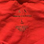 Armani Exchange  Women’s Red Short Sleeve T-Shirt large 100% cotton top logo Photo 6