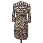 Diane Von Furstenberg Diane Von Furstenburg Retro Geo Print Silk Jersey Dutch Wrap Dress 4 EUC Photo 3